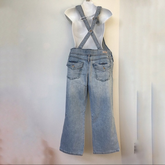 Brody Jeans Overalls Denim Blue Light Wash 99% Cotton Size L Straight Leg - Picture 4 of 12